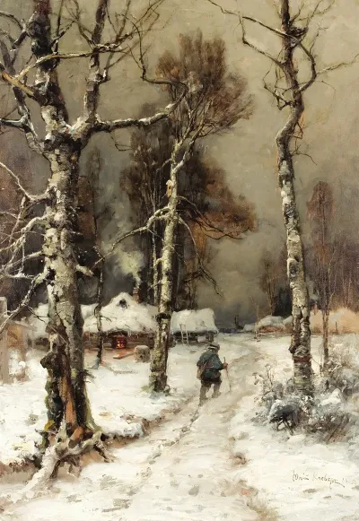 Homeward Bound Through A Wintry Forest