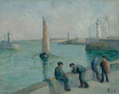 Honfleur Pecheurs Sur Le Port 2
