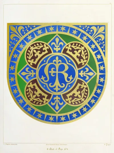 Hood Of Cope Our Blessed Ladys Name With Crowns Stars And Fleur De Lis