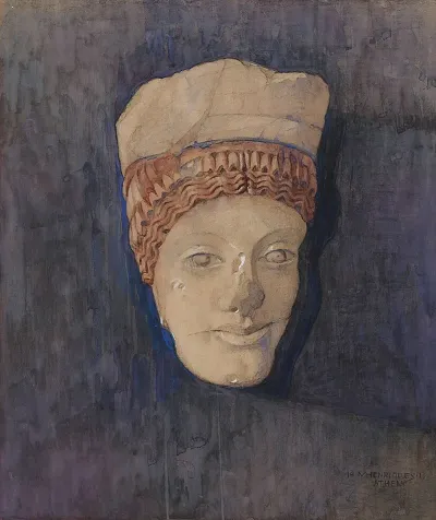 Hoved Af Kore Akropolis Museet Inv 696