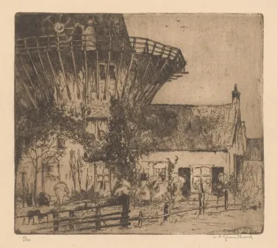 Huis Aan De Voet Van Een Stellingmolen In Leidschendam