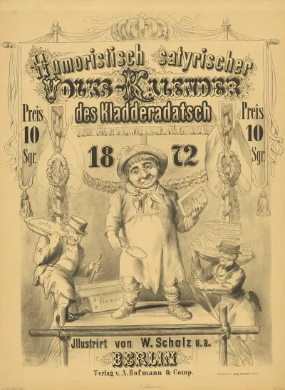 Humoristisch Satirischer Volks Kalender Des Kladderadatsch 1872