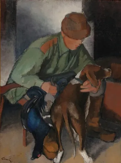 Hunter With His Hound