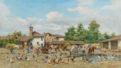 Hustle And Bustle Outside The Village