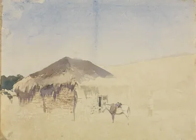 Hutten Mann Pferd