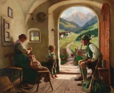 Idyllic Family Scene