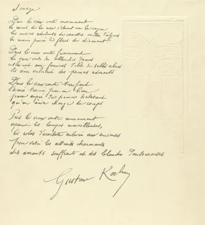 Illustration Pour Le Poeme De Gustave Kahn Image