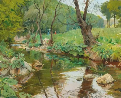 In The Sattelbach Near Heiligenkreuz