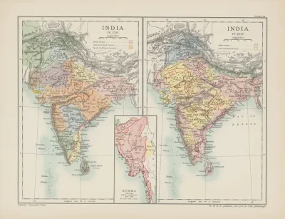India in 1792 and 1845