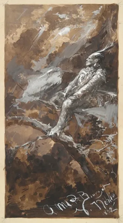 Indian In A Storm