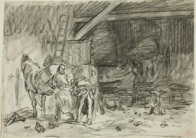 Interior Of A Blacksmiths Shop
