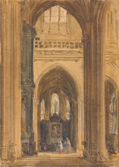 Interior Of A Gothic Church 4