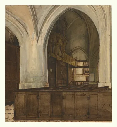 Interior Of Abbey Of Aramont