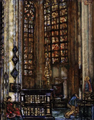 Interior Of Saint Annes Chapel At Saint Peters Church In Louvain