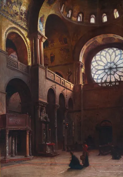 Interior Of St Marks Basilica In Venice