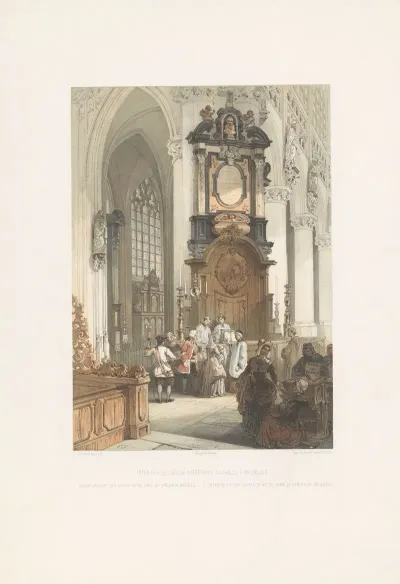 Interior Of The Church Of Notre Dame Du Sablon At Brussels