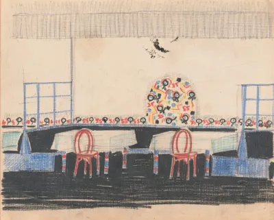 Interior Perspective Studies For A Restaurant 2