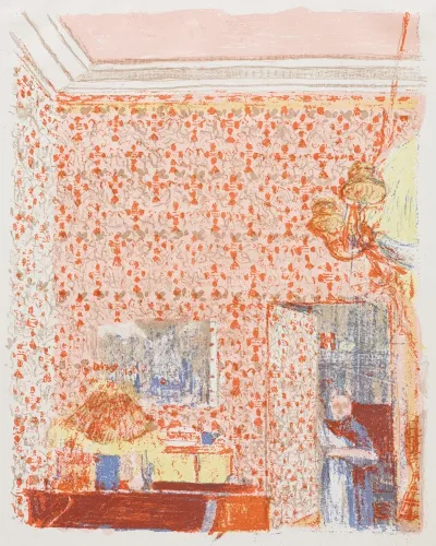Interior With Pink Wallpaper I