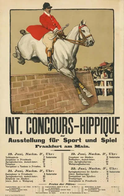 Internationaler Concours Hippique Der Ausstellung Fur Sport Und Spiel Frankfurt Am Main