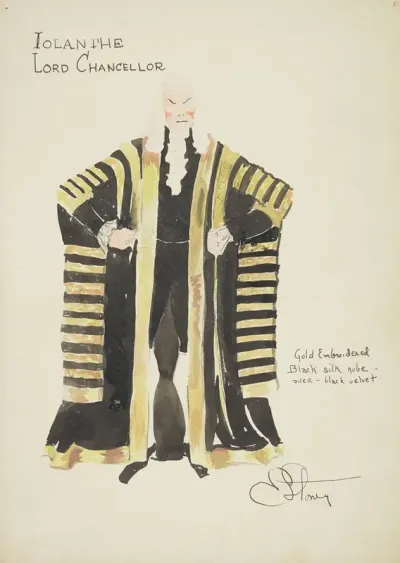 Iolanthe Lord Chancellor Gold Embroidered Black Silk Robe