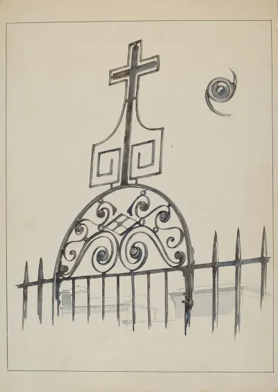Iron Cross Gate Ornament