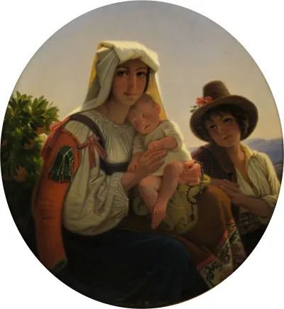 Italienische Mutter Mit Kindern