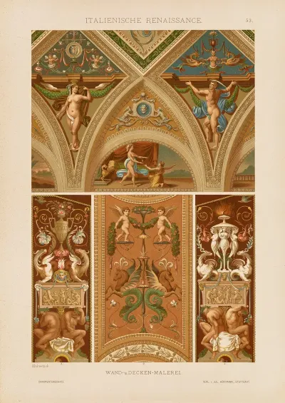 Italienische Renaissance Wand Und Decken Malerei 2
