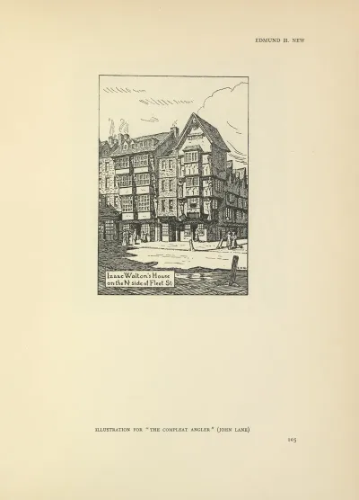 Izaac Waltons House On The N Side Of Fleet St The Compleat Angler