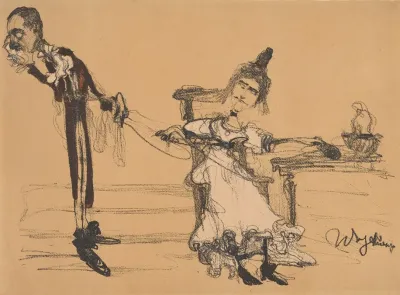 Jadwiga Mrozowska And Andrzej Mielewski As Albin And Klara In Aleksander Fredros Sluby Panienskie