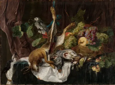 Jagdstillleben Mit Papagei