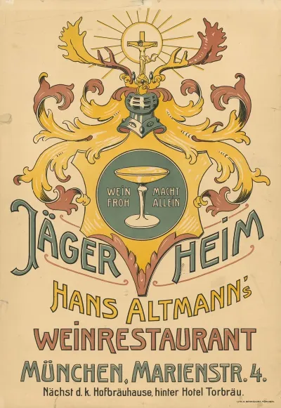 Jagerheim Hans Altmanns Weinrestaurant Munchen Marienstrase