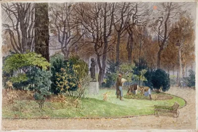 Jardiniers Dans Le Square De La Mairie Du 14eme Arrondissement 15 16 Novembre 1917