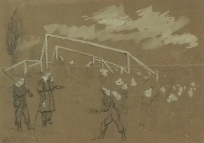Jersey Troops Breaking The Ground For A Fort To Defend Washington On Virginia Soil Near The Long Bridge