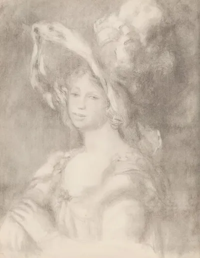 Jeune Femme En Buste Mlle Dieterle