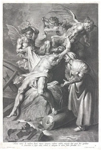 Job Tormented By Demons And Abused By His Wife