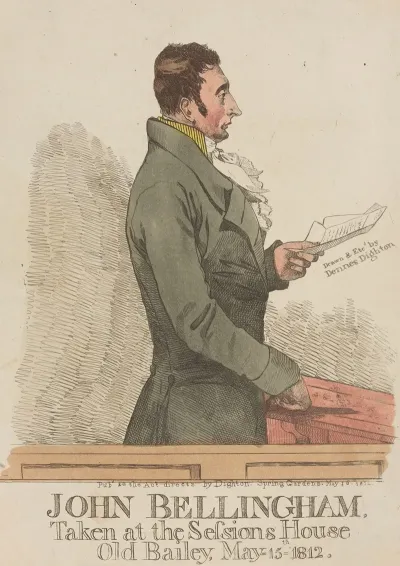 John Bellingham Taken At The Sessions House Old Bailey May 15 1812