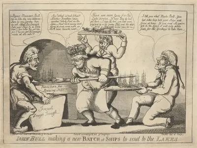 John Bull Making A New Batch Of Ships To Send To The Lakes