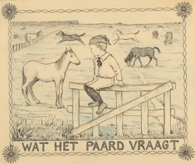 Jongen Kijkt Naar Een Paard Vanaf Een Hek