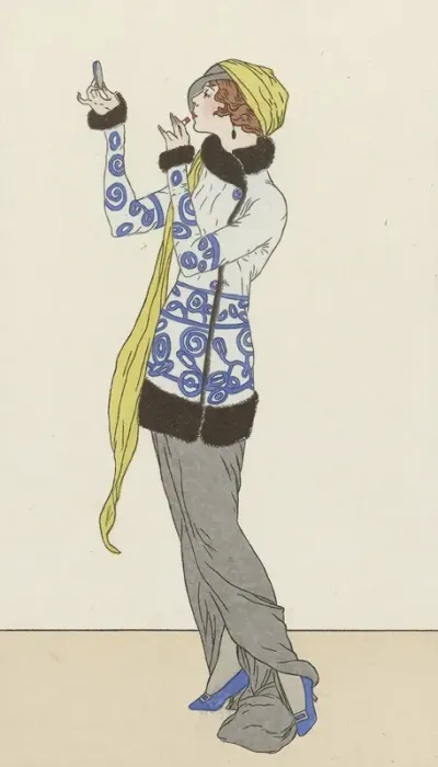 Journal Des Dames Et Des Modes Costumes Parisiens 1913 No 117 Veste De Velours