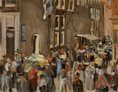 Judengasse In Amsterdam Uilenburgersteeg Ecke Jodenbreestraat