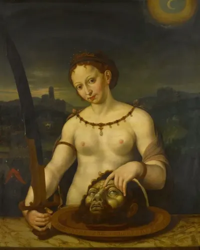 Judith With The Head Of Holofernes The Battle Between The Assyrians And The Israelites At Bethulia Beyond