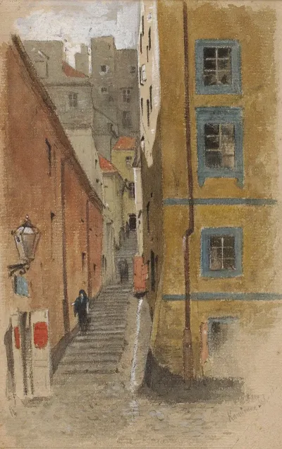 Kamienne Schodki Street In The Old Town In Warsaw