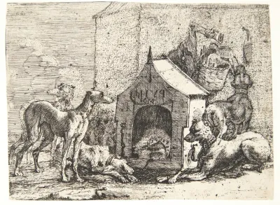 Kennel Med Seks Hunde