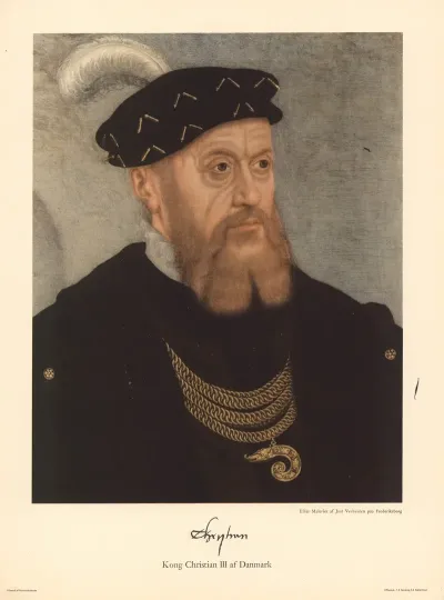King Christian III Of Denmark After Jost Verheiden