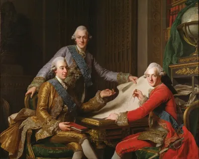 King Gustav Iii Of Sweden And His Brothers