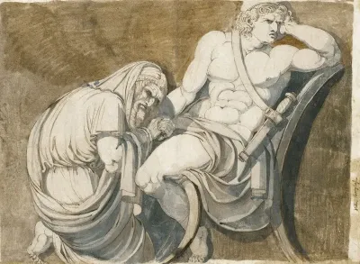 King Priam Begging Achilles For The Body Of Hector