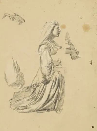 Kneeling Pilgrims At Prayer