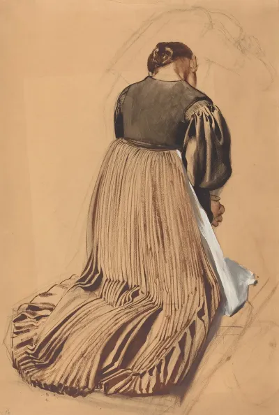 Kneeling Woman From Behind