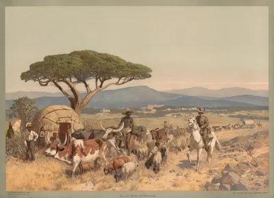 Kolonial Wandbilder Auf Der Steppe Bei Windhoek