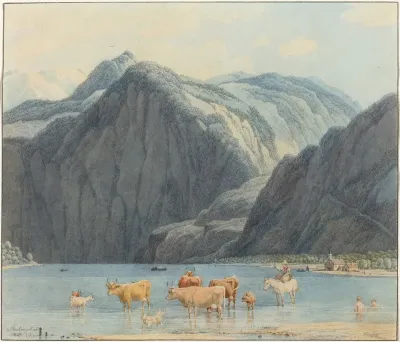 Konigsee With The Cliffs Of St Bartholomee